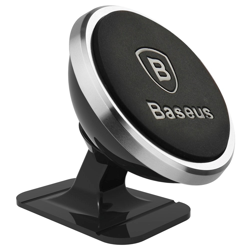 Baseus Dashboard Car Mount 360 Degree Magnetic Mobile Phone Holder for Car - Black / Silver