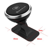 Baseus Dashboard Car Mount 360 Degree Magnetic Mobile Phone Holder for Car - Black / Silver