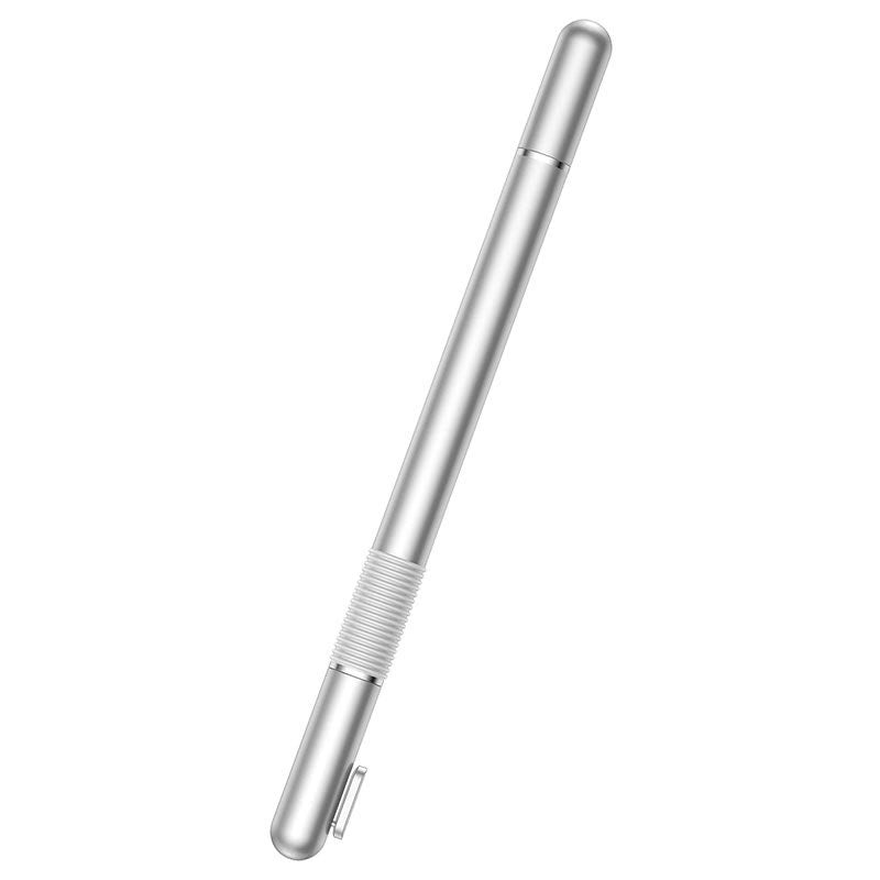 Baseus Double-Sided Stylus Pen for Mobile / Tablet with Ballpoint Pen - Silver