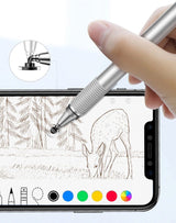 Baseus Double-Sided Stylus Pen for Mobile / Tablet with Ballpoint Pen - Silver