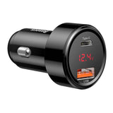 Baseus Magic 45W PD Car Charger with USB-A & USB-C - Black