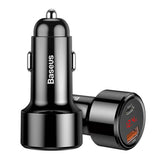 Baseus Magic 45W PD Car Charger with USB-A & USB-C - Black