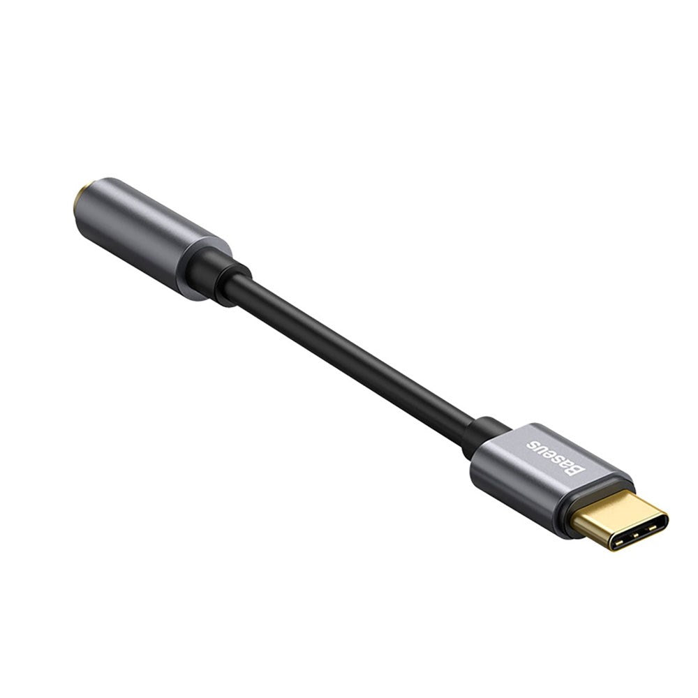 Baseus L54 USB-C to 3.5 mm Mini Jack Audio Adapter - 9 cm - Grey