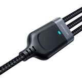 Joyroom 3-in-1 Nylon USB-C / Lightning / Micro USB Cable - 1,2m - Black