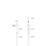UGREEN Angled 3.5mm Mini Jack Audio Cable - 1m - Black / Silver