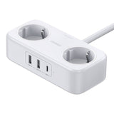 UGREEN DigiNest Life Socket with 2 x USB-A & 1 x USB-C - White