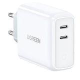 Ugreen 36W PD USB-C Fast Wall Charger w. 2 x USB-C - White