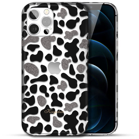 Kingxbar iPhone 13 Pro Wild Series Transparent Back Case w. Pattern - Cow