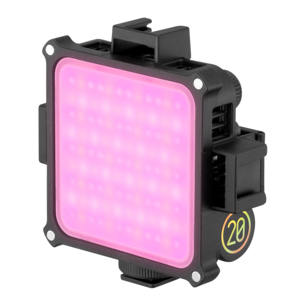 Zhiyun LED Fiveray M20C (RGB) Lygte m. Magnetisk Forlængerbeslag - Sort