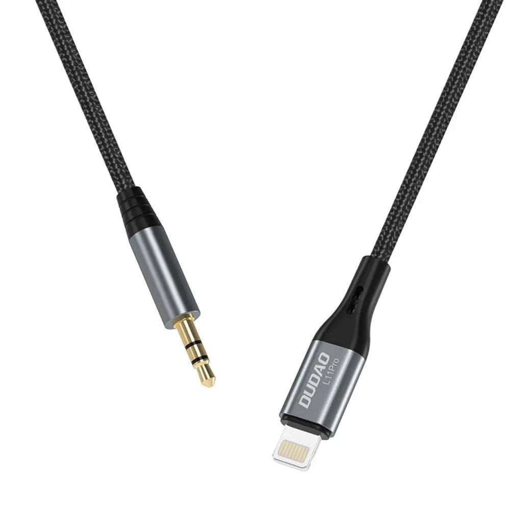 Dudao L11PRO Lightning to 3.5mm Mini Jack Cable - 1m - Grey