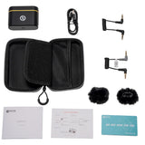 Hollyland Lark M1 Wireless Microphone 2 pcs w. Jack to Jack 3.5mm & Charging Case - Black