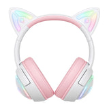 ONIKUMA GT838 Cat Ear Gaming Headset - White / Pink