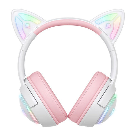 ONIKUMA GT838 Cat Ear Gaming Headset - White / Pink