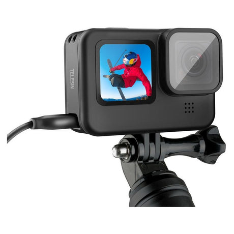 TELESIN GoPro Hero 9 / 10 / 11 / 12 / 13 Battery Cover with Cable Cutout - Black