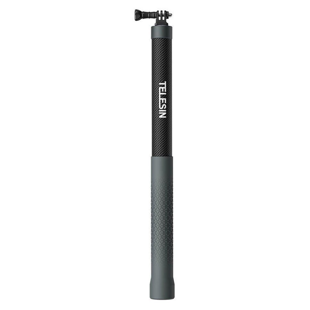 TELESIN Telescopic Selfie Stick with Silicone Grip - 3 meters - Black / Grey