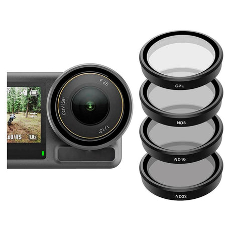 TELESIN CPL+ND8/16/32 Lens Filter - DJI Osmo Action 3 / 4 / 5 Pro - Transparent