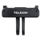 TELESIN Magnetic Double Claw Mount for DJI Osmo Action 3 / 4 / 5 Pro - Black