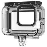 TELESIN Waterproof Case for GoPro Hero 9 / 10 / 11 / 12 / 13 - incl. Anti-Moisture Filter - Transparent / Black
