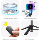 TELESIN Mini Magnetic Selfie Stick for Smartphone - MagSafe Compatible - Black