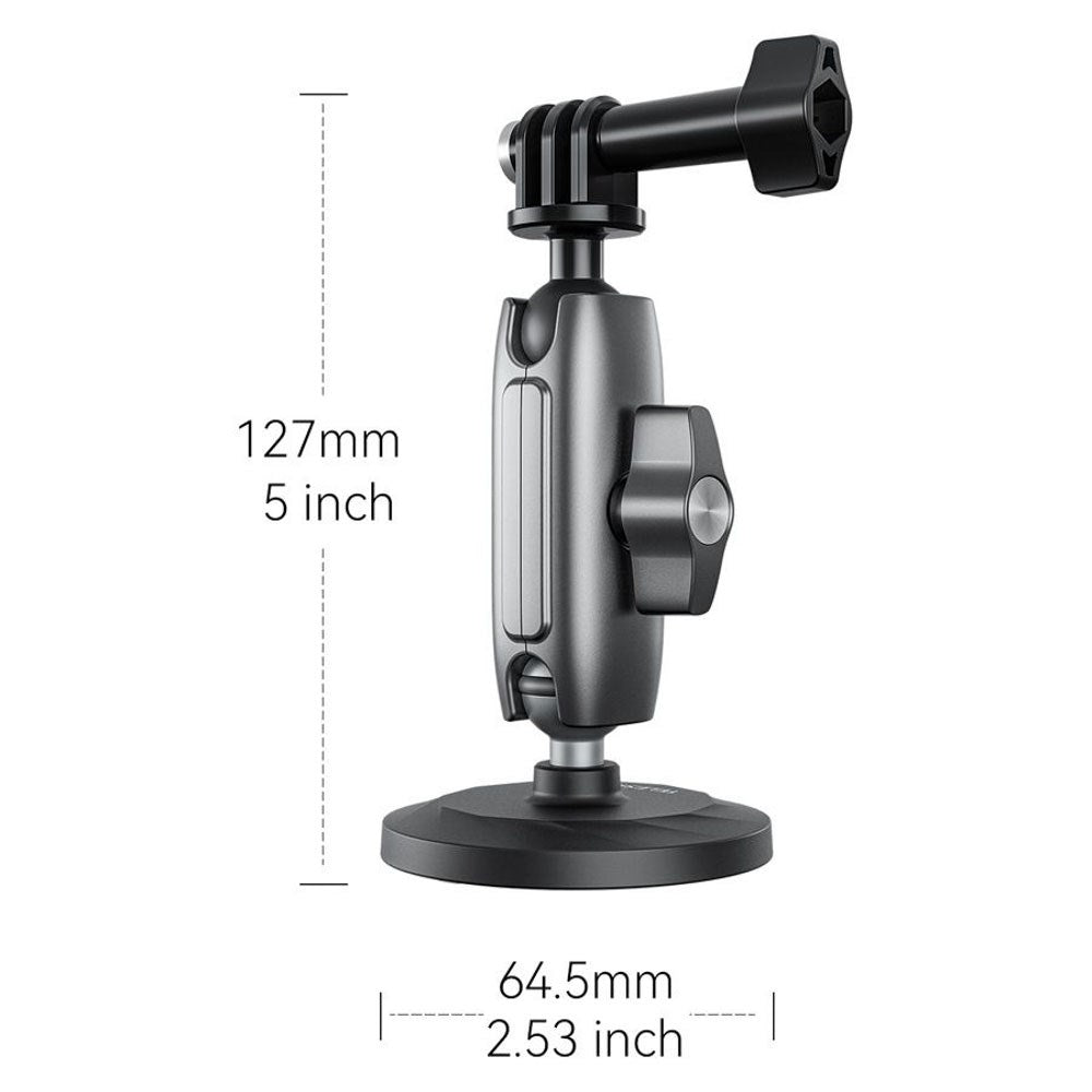 TELESIN Magnetic & Rotatable Mount for Action Camera - Black