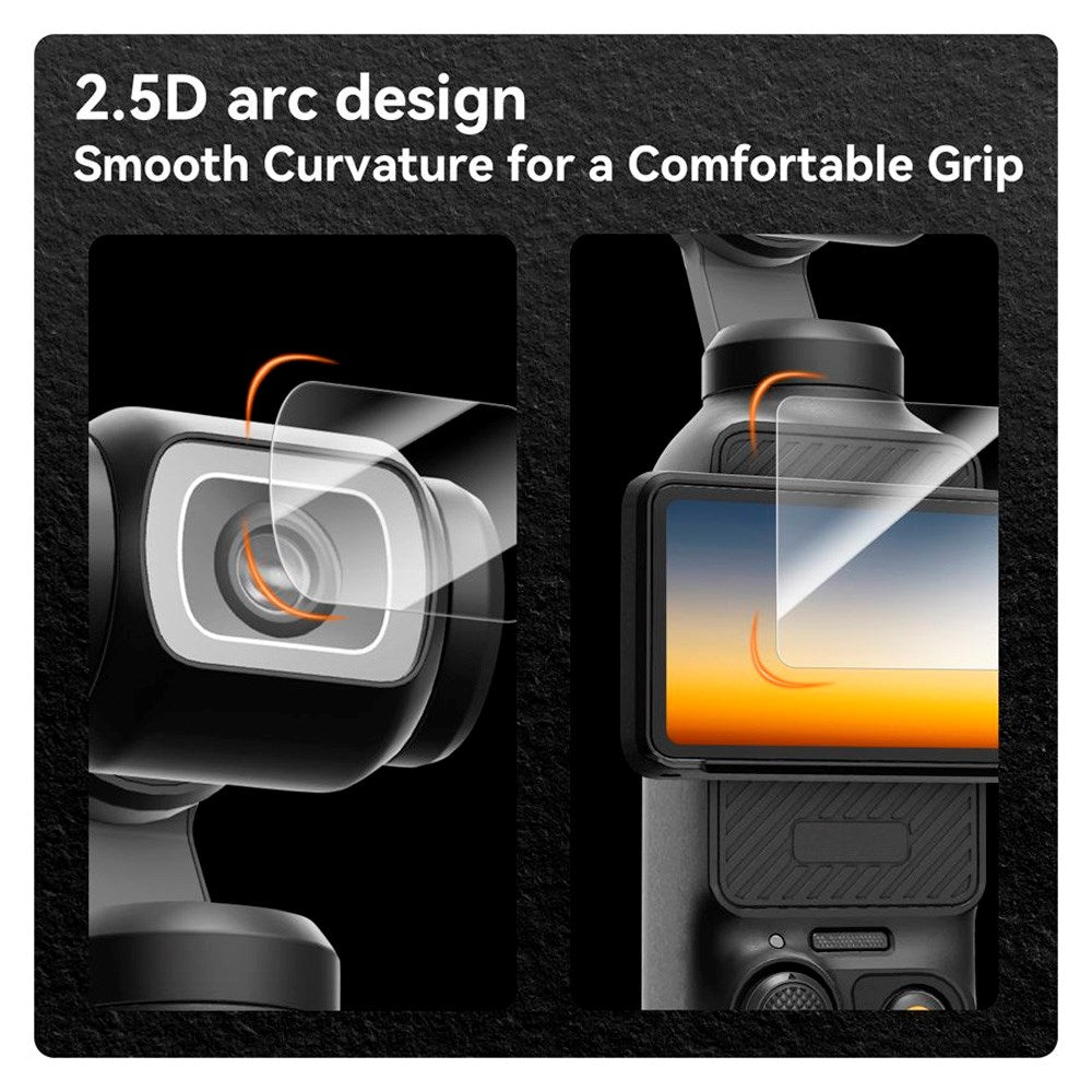 TELESIN Tempered Protective Glass for DJI Osmo Pocket 3 - 2 pcs - Transparent
