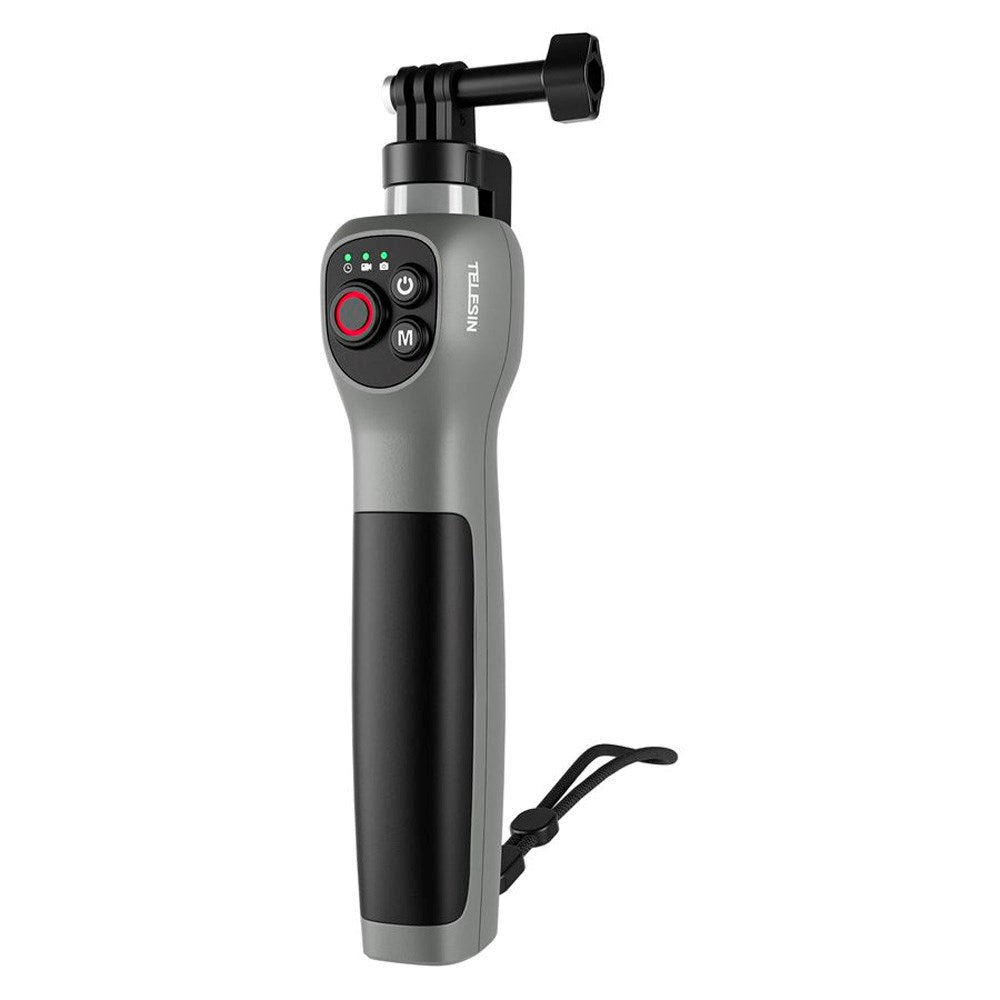 TELESIN Underwater Selfie Stick with Built-In Remote for GoPro Hero 8 / 9 / 10 / 11 / 12 / 13 - Grey / Black
