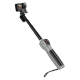 TELESIN Underwater Selfie Stick with Built-In Remote for GoPro Hero 8 / 9 / 10 / 11 / 12 / 13 - Grey / Black