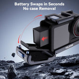 TELESIN Metal Cage for DJI Osmo Action 3 / 4 / 5 Pro - Grey