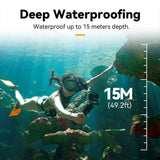 TELESIN Floating Hand Grip Remote for GoPro Hero 8 / 9 / 10 / 11 / 12 / 13 - Black / Orange