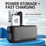TELESIN PowerBank Battery Charger for GoPro Hero 13 & Smartphones - Black