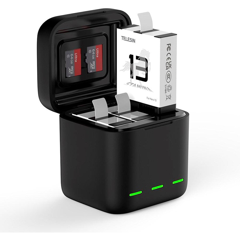 TELESIN Battery Charging Case for GoPro Hero 13 - Black