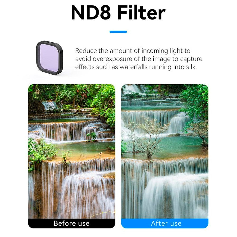 TELESIN CPL+ND8/16/32 Lens Filter Kit for GoPro Hero 13 - Transparent