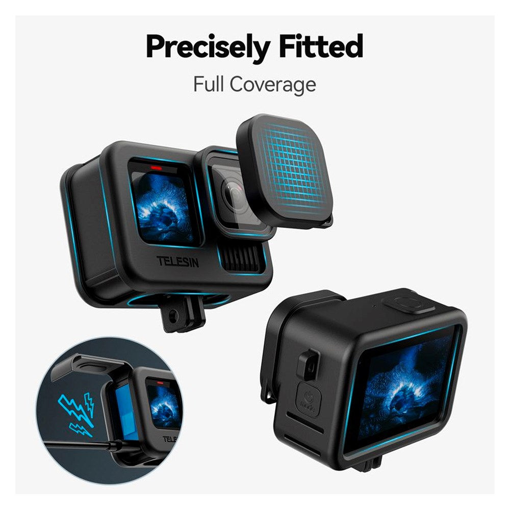 TELESIN Silicone Case for GoPro Hero 9 / 10 / 11 / 12 / 13 - Black