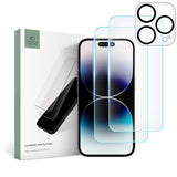 iPhone 15 Pro Tech-Protect Supreme Protection Set w. Screen Protection and Camera Lens Protection - Transparent