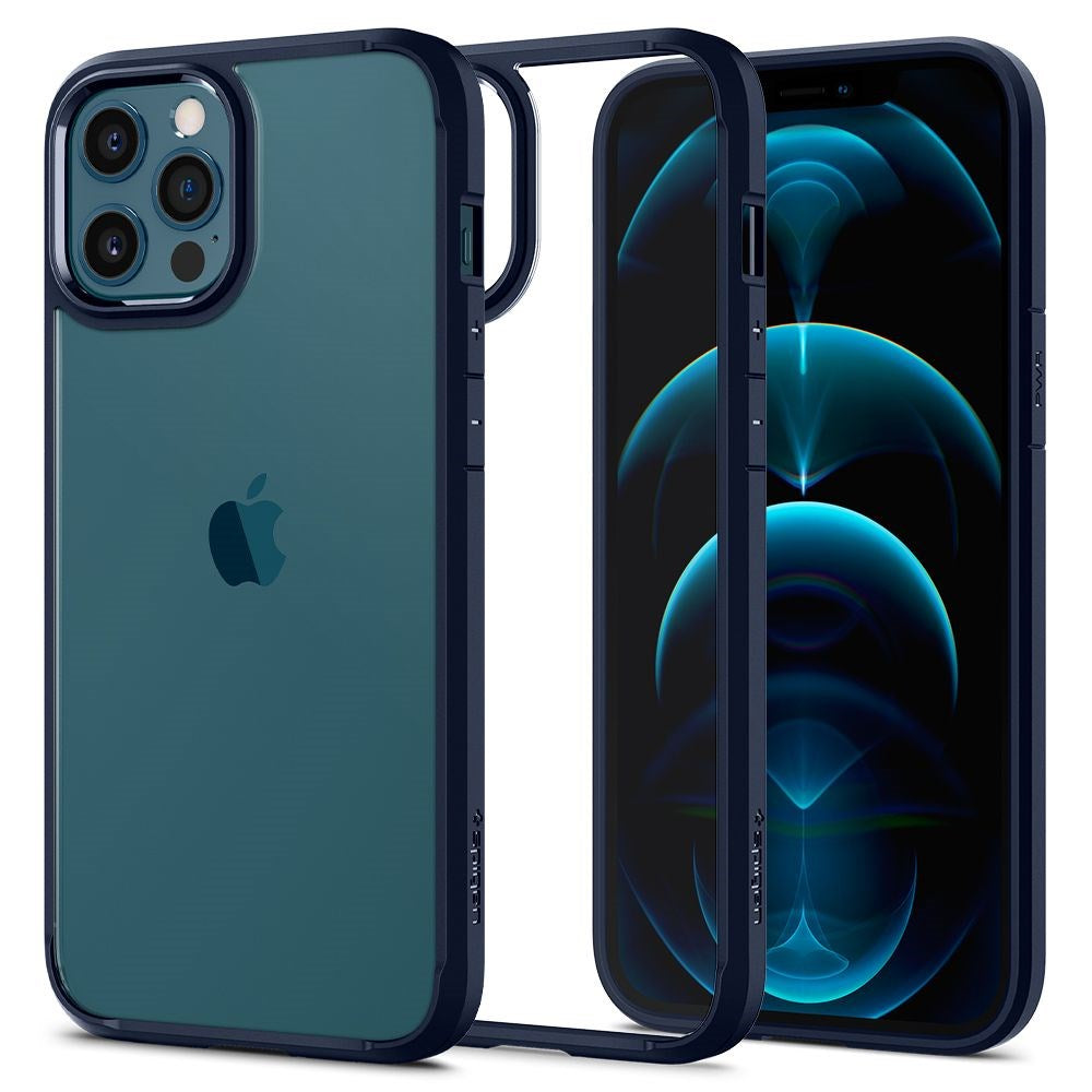 iPhone 12 / 12 Pro Spigen Ultra Hybrid Case - Transparent / Blue