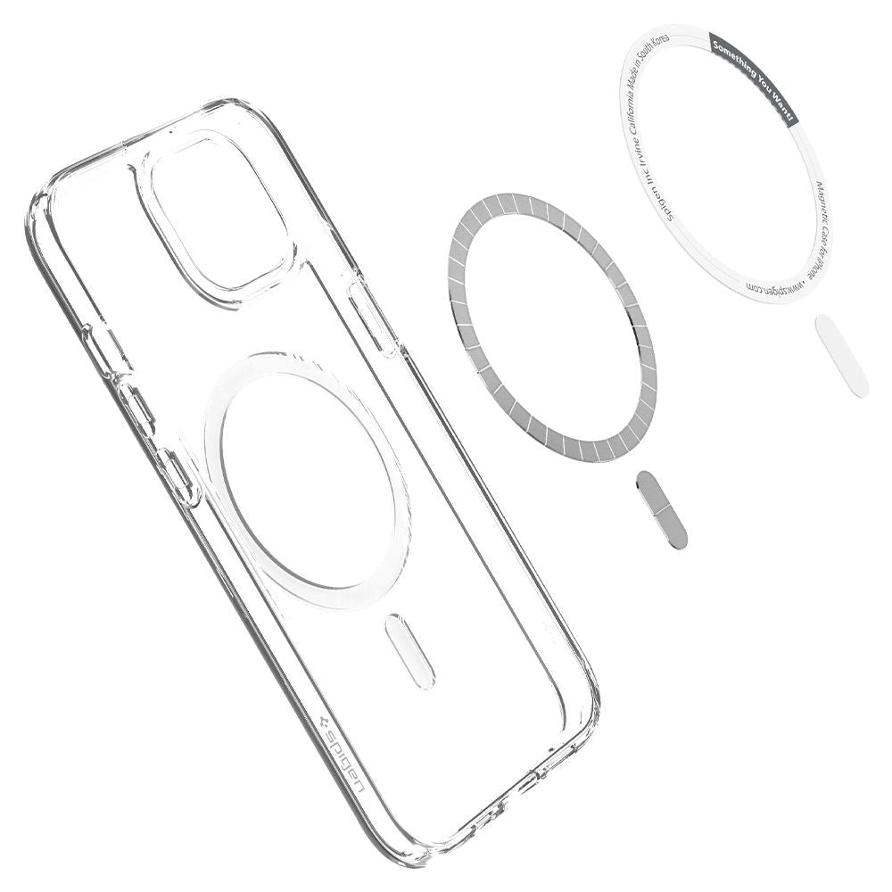 iPhone 13 Spigen Ultra Hybrid Case - MagSafe Compatible - Transparent / White