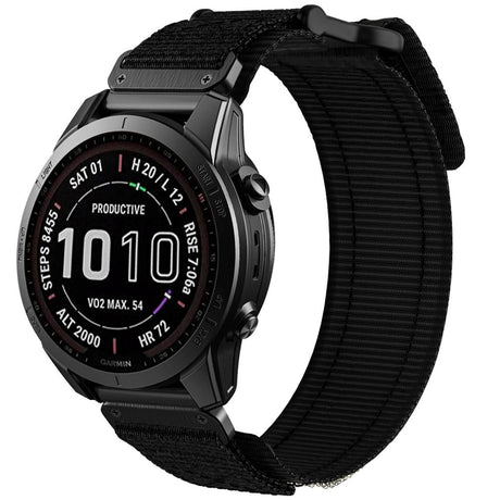 Universal Garmin 26mm QuickFit Tech-Protect Scout Pro Fabric Strap - Black