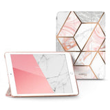 iPad 10.2" (2021 / 2020 / 2019) i-Blason Cosmo Lite Tri-Fold Leather Case - Marble