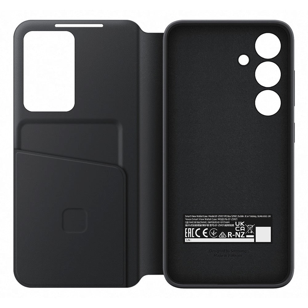 Original Samsung Galaxy S24 Smart View Wallet Case - Black (EF-ZS921CBEGWW)