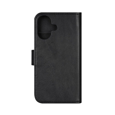 iPhone 16 Classic Wallet Flip Case with Stand Function - Black