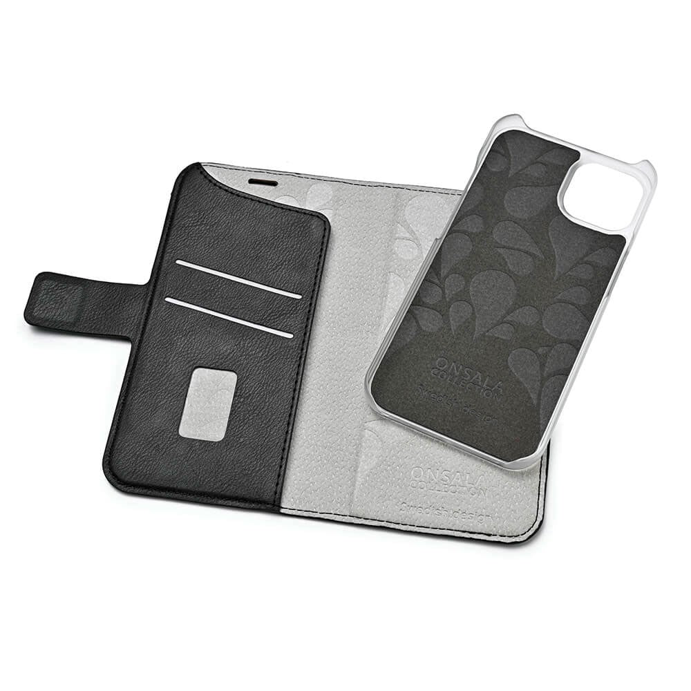 iPhone 15 Plus GEAR ONSALA Fashion Collection Wallet Case w. Magnet - MagSafe Compatible - Midnight Black