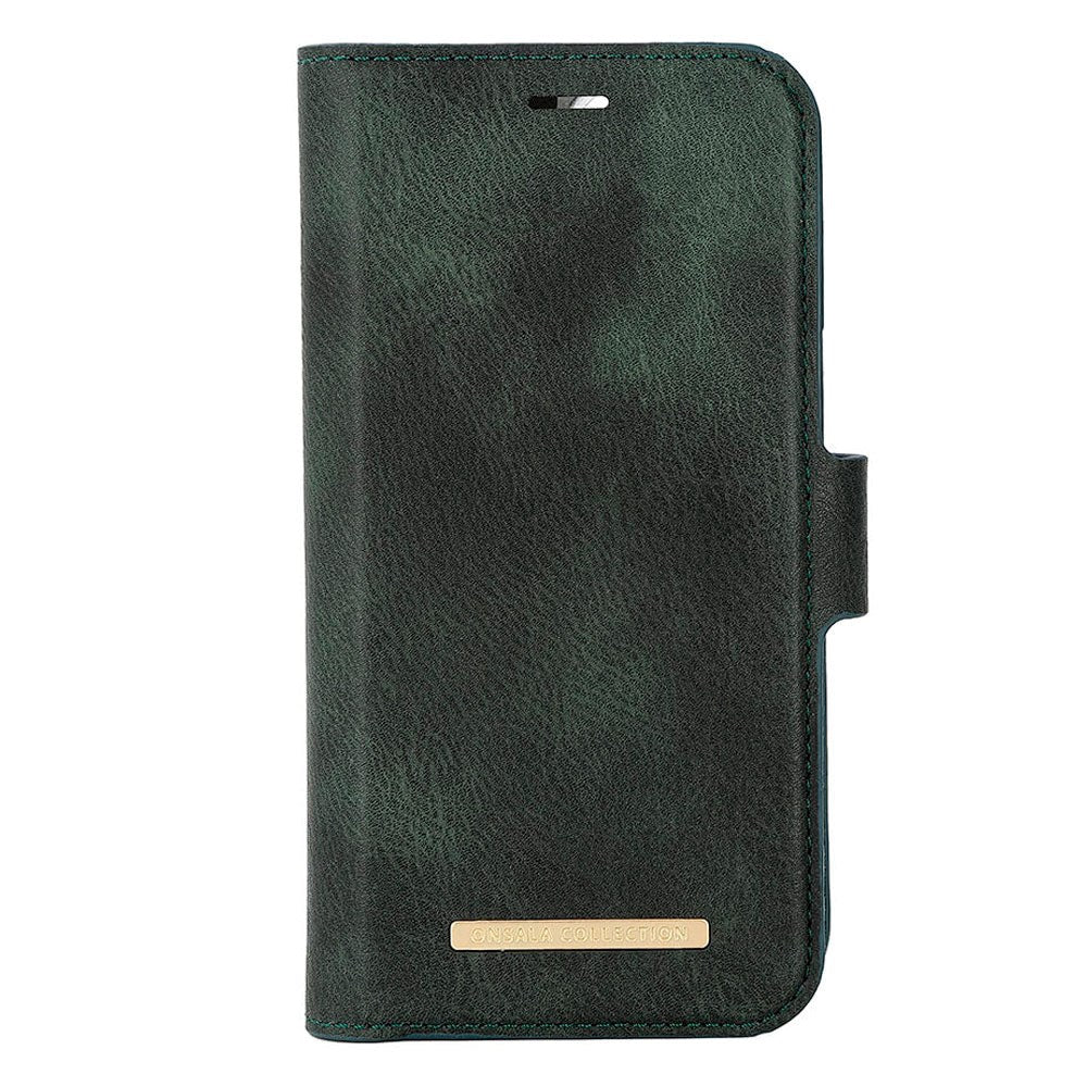 iPhone 15 GEAR ONSALA Fashion Collection Wallet Case w. Magnet - MagSafe Compatible - Dark Green