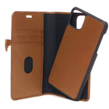 iPhone 11 Pro GEAR Buffalo Genuine Leather Magnet Wallet Case Cognac