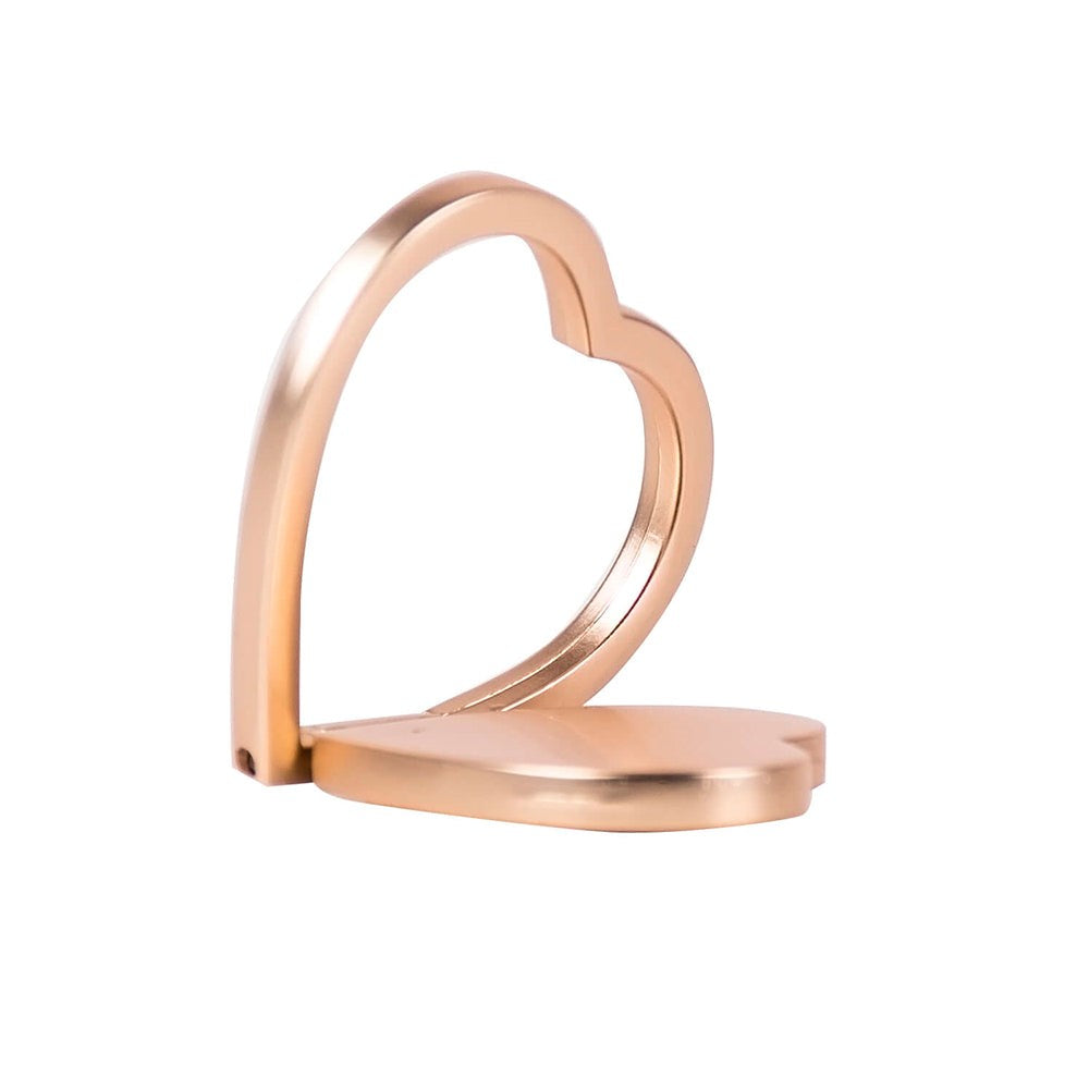 GEAR Finger Ring w. 360° Rotation - Heart-Shaped - Gold