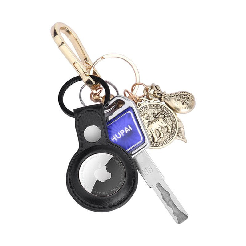 GEAR ONSALA AirTag LeatheretteHolder w. Key Ring - Black