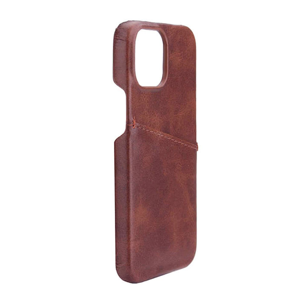 iPhone 13 Mini GEAR Onsala Collection Leather Case w. Card pocket - Brown