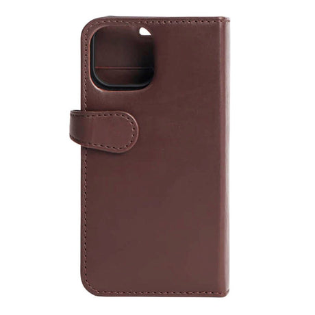 iPhone 13 Mini GEAR Buffalo 2-in-1 Wallet Genuine Leather Magnet Wallet Case - Brown