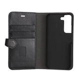 Samsung Galaxy S22 Gear Buffalo Wallet Genuine Leather Magnet Wallet Case - Black