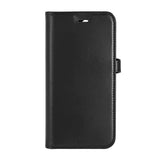 iPhone 16 GEAR Buffalo 2-in-1 Wallet Genuine Leather Magnet Flip Case with Wallet - MagSafe Compatible - Black