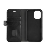 iPhone 16 GEAR Buffalo 2-in-1 Wallet Genuine Leather Magnet Flip Case with Wallet - MagSafe Compatible - Black